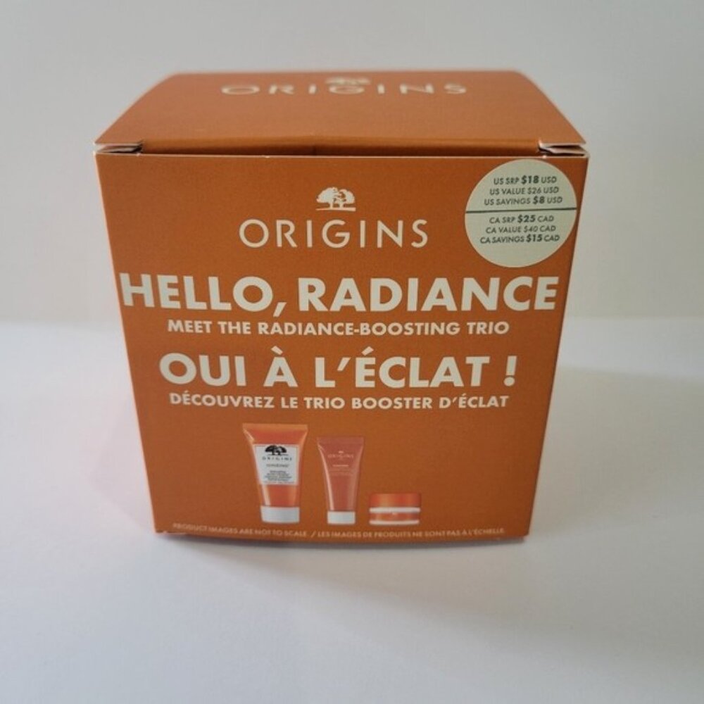 Origins Hello Radiance Meet the Radiance Boosting Trio NIB